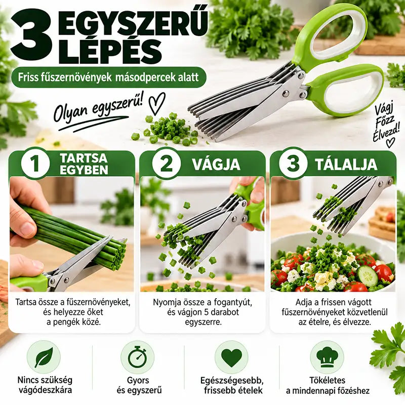 5 pengés fűszernövény-olló – Vágja fel a friss fűszernövényeket pillanatok alatt