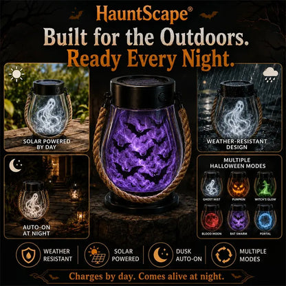 🔥Halloween Különleges Akció! 🎃 | 💡👻HauntScape® 10 az 1-ben Lenyűgöző Halloweeni Lámpás, Automatikus Bekapcsolás Szürkületkor🔥