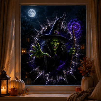 2026-os halloweeni ablakmatricák – 🎃🔥 Félelmetes 3D törött üveg dekorációk a tökéletes kísértetjárta hangulathoz