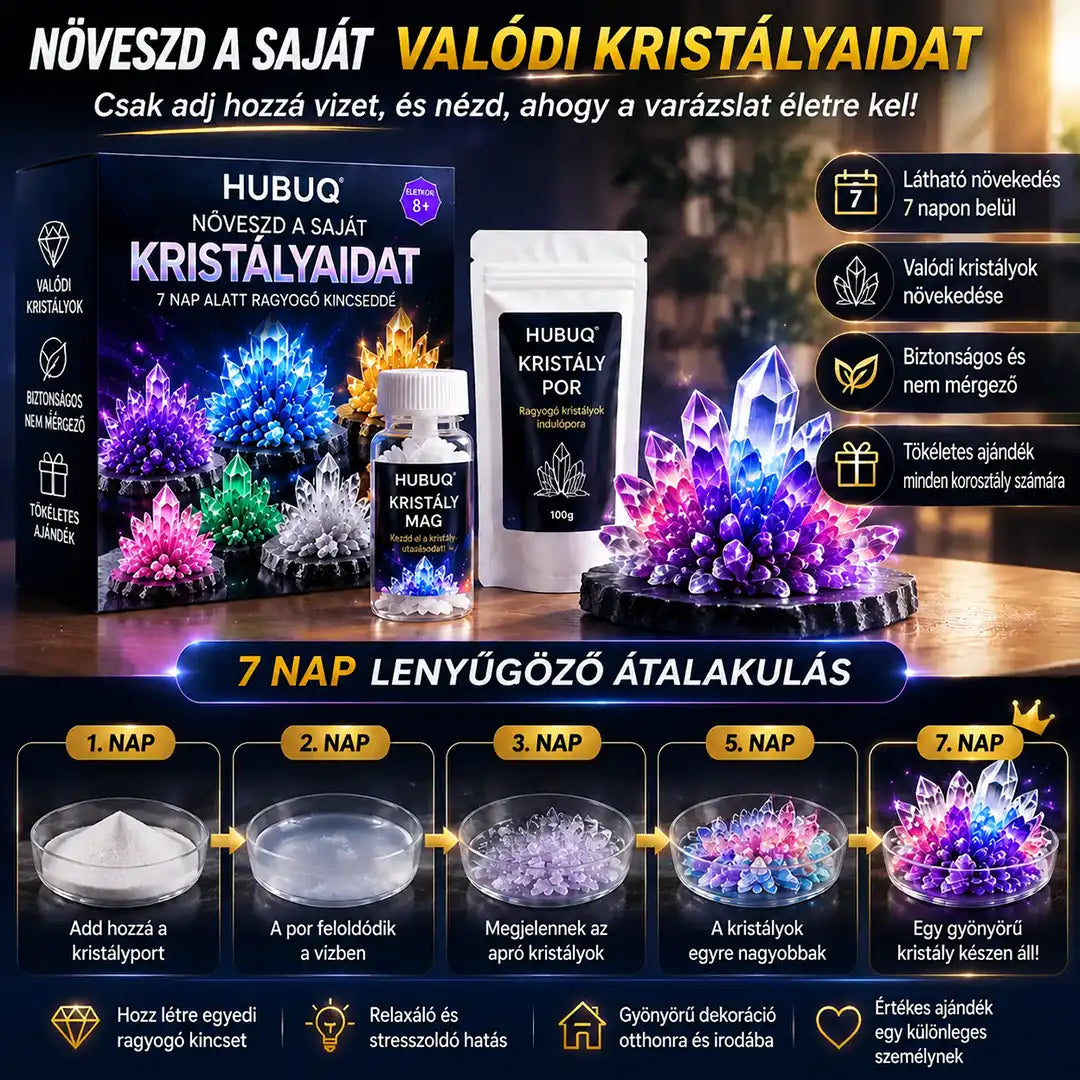 HUBUQ® 🪄Luxus Kristály Műhely – Prémium kristálynövesztő por🔮