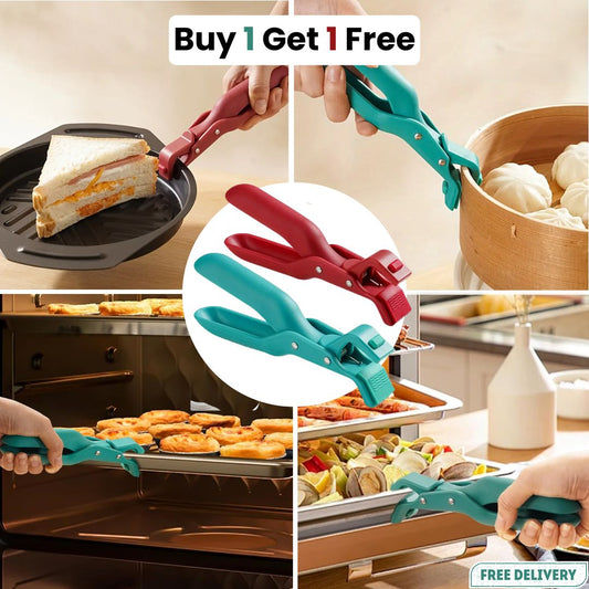 🔥Upgraded version with anti-slip and high heat resistance Hot Plate Gripper | Buy 1 Get 1 Free