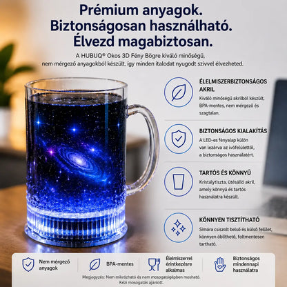 HUBUQ® 🪄 Intelligens világító akrilpohár