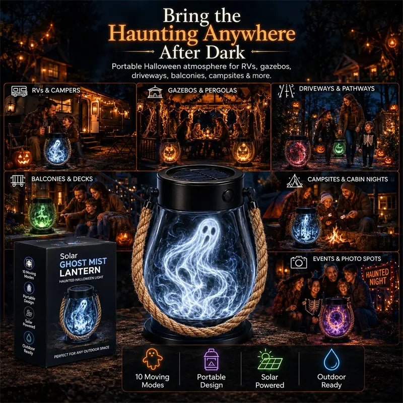 🔥Halloween Különleges Akció! 🎃 | 💡👻HauntScape® 10 az 1-ben Lenyűgöző Halloweeni Lámpás, Automatikus Bekapcsolás Szürkületkor🔥