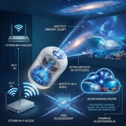 Comauo® Éjszakai Fény Projektor - 5D intelligens dinamikus holografikus projektor